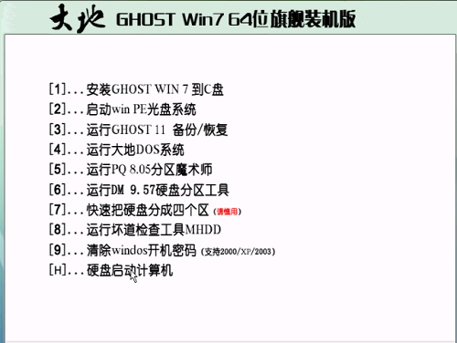 大地系统Win7 64位中文纯净版