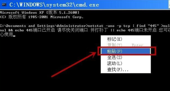 WinXP系统如何查看445端口关闭情况