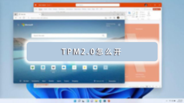TPM2.0怎么开