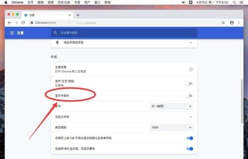 谷歌浏览器Google Chrome如何显示书签栏