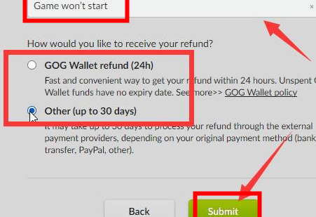 GOG平台如何退款