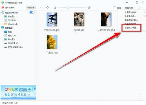 2345看图王如何将图片批量转正