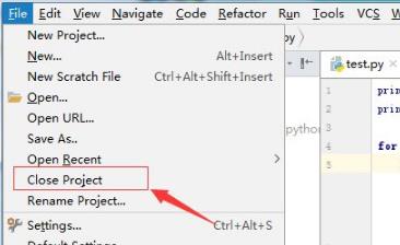PyCharm怎么关闭项目