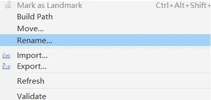 Eclipse如何重命名文件