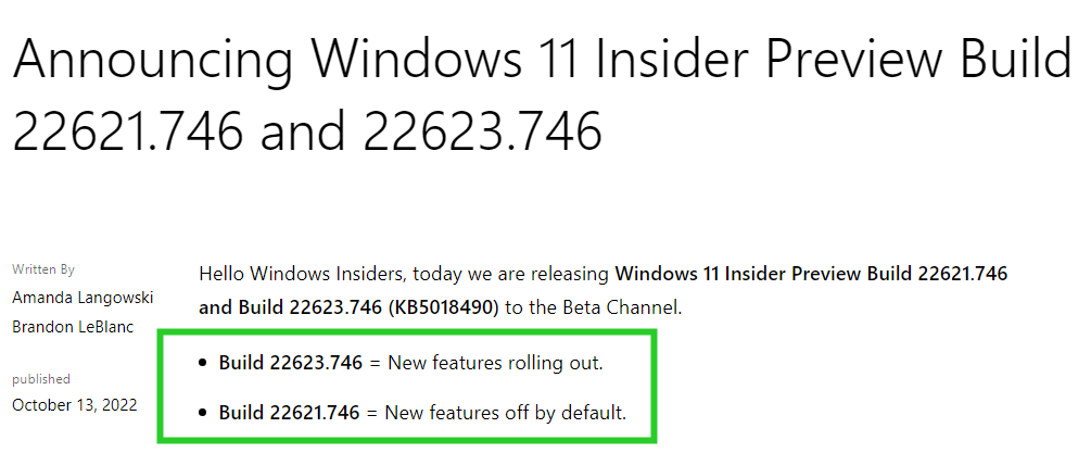 Win11 Beta 预览版 Build 22623.746 发布：支持重新排列托盘图标