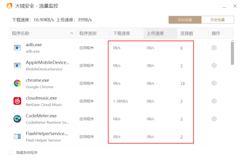 火绒安全软件怎么限制应用网速