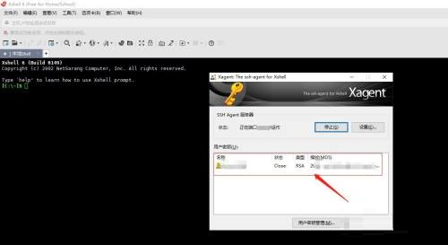 Xshell如何查看Xagent