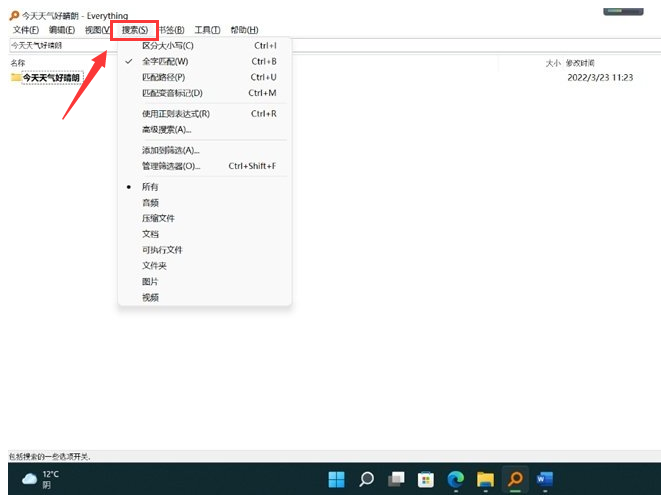 Everything如何查找全部文件