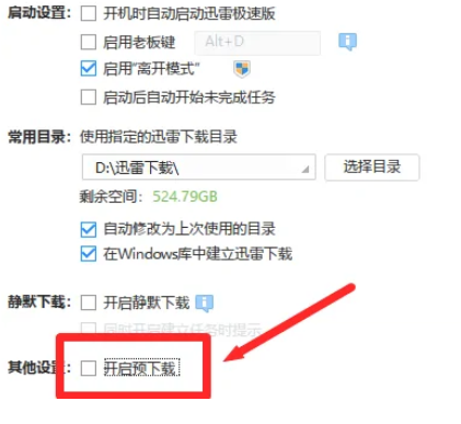 迅雷极速版如何开启预下载功能