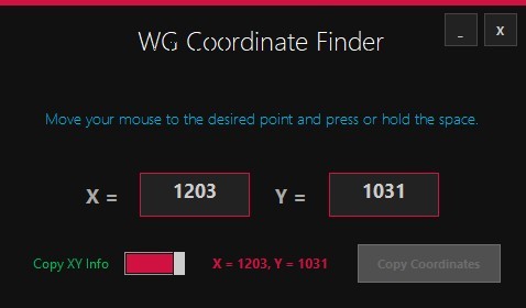 WG Coordinate Finder