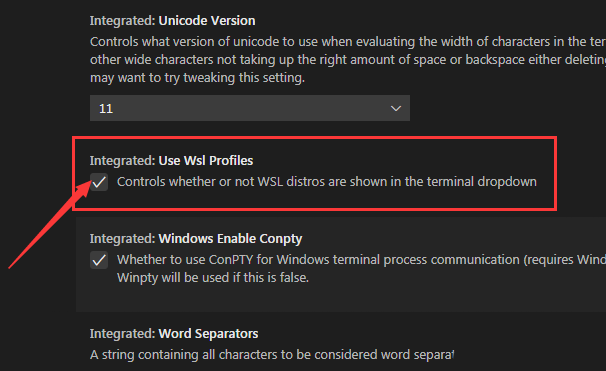 Vscode怎么禁止wsl配置文件