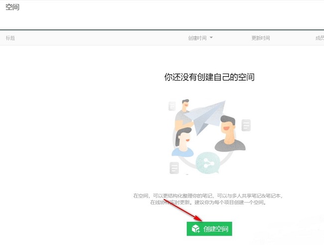 印象笔记怎么创建空间