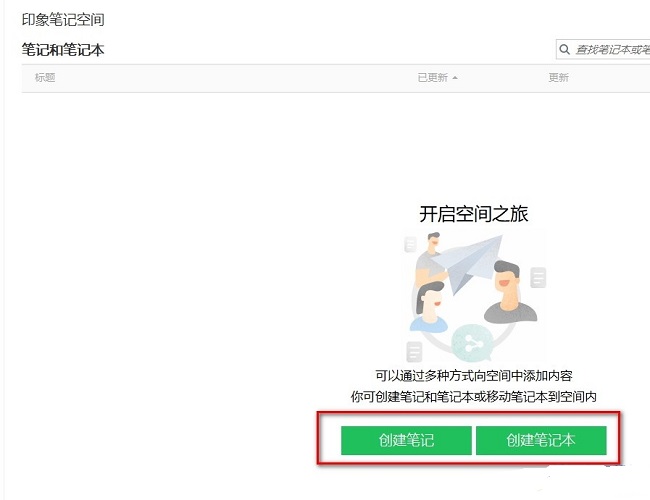 印象笔记怎么创建空间