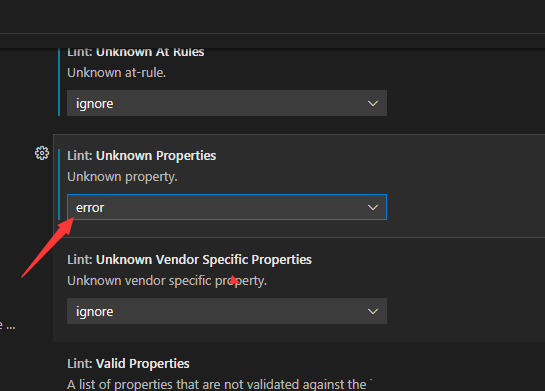 VScode怎么设置未知属性为错误