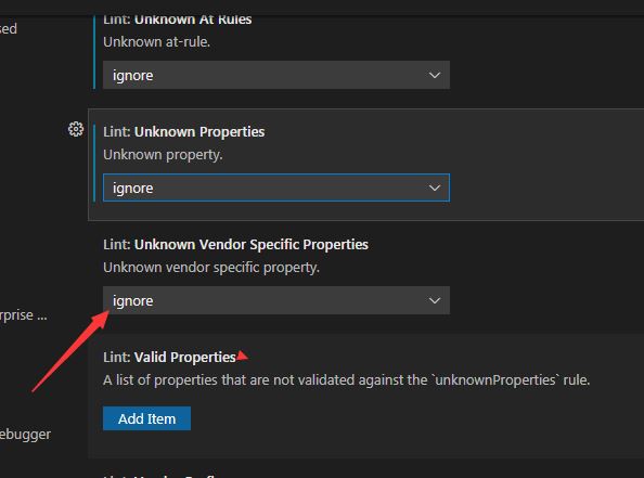 VSCode怎么设置未知的供应商特定属性为错误