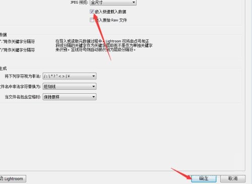 Lightroom怎么设置嵌入快速载入数据