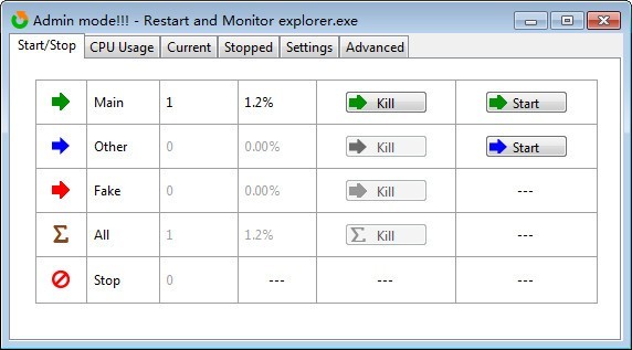 Restart Explorer