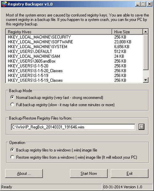 Registry Backup Pro