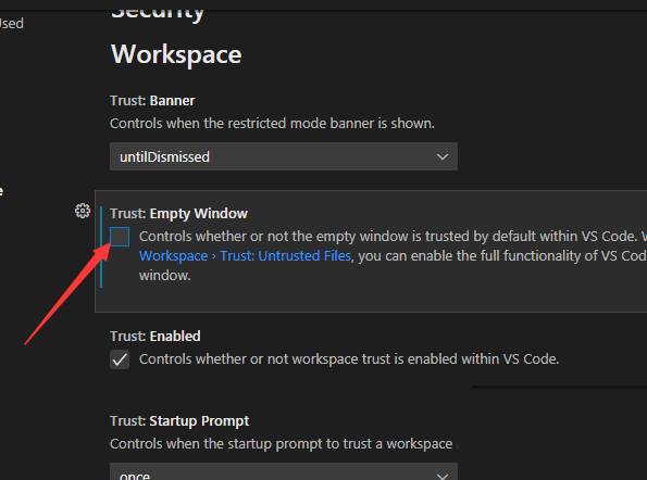 Vscode怎么关闭空窗