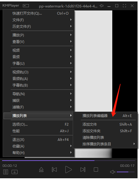 KMPlayer怎么设置播放列表