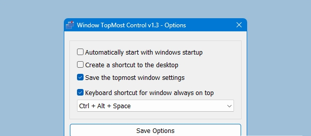 窗口置顶工具Window TopMost Control