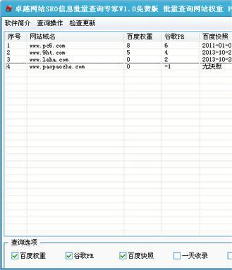 卓越网站SEO信息批量查询专家