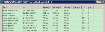 45测延迟测Ping软件