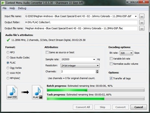 Context Menu Audio Converter