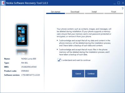 Nokia Software Recovery Tool