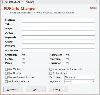 PDF Info Change