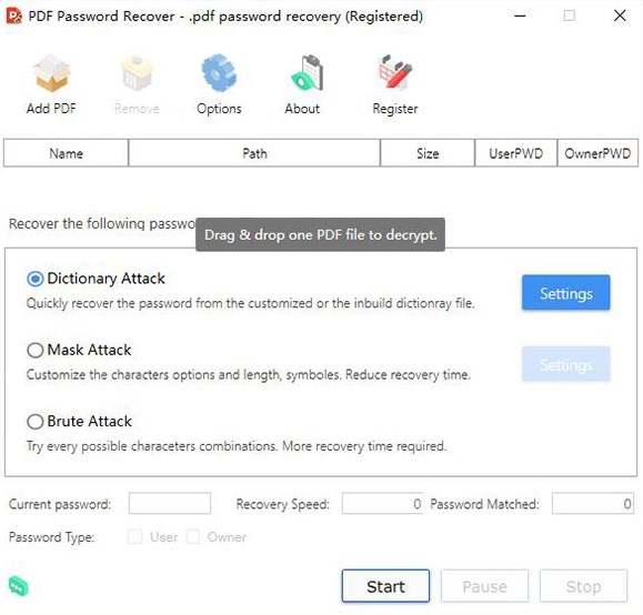 PDF Password Recovery